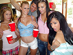 Every weekend I get together with my friends and its the same shit. They always want to get trashed and be taped. But this time, the girls never knew that they were gonna be involved in a day of debauchery and a face full of jizz!!
